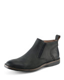 Eugene Leather Ankle Boot, Black