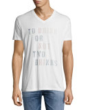 Two Drinks V-Neck T-Shirt