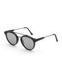 Giaguaro Mirrored Double-Bridge Sunglasses, Black Matte