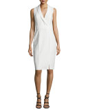 Sleeveless Tuxedo Sheath Dress 