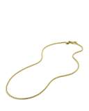 Small 18K Yellow Gold Box Chain Necklace, 16"