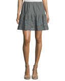 The Jubilee A-Line Mini Skirt, Gray