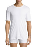 Sea Island Cotton Crewneck Tee, White