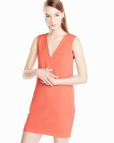Phoebe Sleeveless Crepe Dress, Sunburst