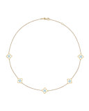 Aurora Blue Topaz & Diamond Necklace 