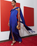 Sleeveless Crisscross-Neck Gown 