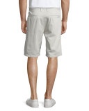 Linen-Blend Chino Shorts, White Sand