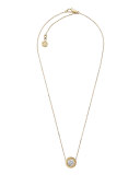Logo CZ Pendant Necklace