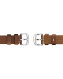 41mm Runwell Leather Strap Watch, White/Brown 
