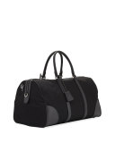Men's Nylon & Saffiano Duffel Bag, Black (Nero)