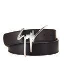 Men's Signature Leather Logo Belt