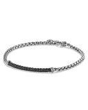 Metro Pavé Black Diamond Bar Bracelet