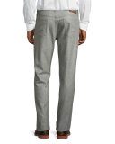 Flannel Five-Pocket Pants, Light Gray