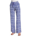 Aryn Printed Wide-Leg Silk Pants