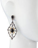 Onyx & Spinel Chandelier Earrings