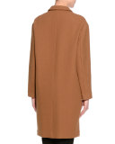 Two-Button Melton Coat, Camel