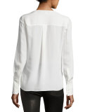 Vicky Pleated Silk Shirt