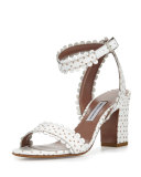 Leticia Eyelet Leather City Sandal, White