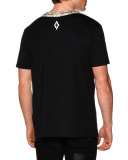 Skull/Snake-Graphic Short-Sleeve Tee, Black Multi