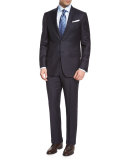 Trofeo Graph-Check Two-Piece Suit, Navy