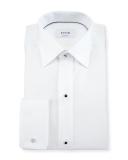 Contemporary-Fit Metallic-Stripe Formal Shirt