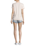 Superfine Jersey V-Neck Tee, Flesh