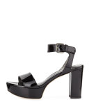 Realdeal Patent Platform Sandal, Black