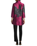 Rio Rose Open-Front Party Jacket, Deep Pink/Black