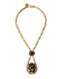 Utamaduni Bronze Teardrop Pendant Necklace