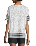 Scarf-Print Short-Sleeve Tee