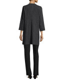 Long Silk Jersey Tunic, Pewter