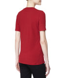 SHORT SLEEVE CREW NECK TOP
