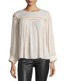 Jimmy Cutout Long-Sleeve Blouse