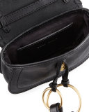 Polly Leather Crossbody Bag, Black