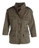 Cristii 3/4-Sleeve Button-Front Coat, Fatique