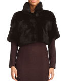 Horizontal-Mink Short-Sleeve Bolero