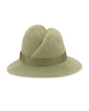 Nell Handmade Wool Fedora Hat, Olive