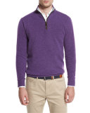 Artisan Cashmere Quarter-Zip Sweater, Argento