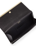 Maia Large Glittery Wallet Clutch Bag, Black