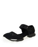 Glitter Mary Jane Sneaker, Black