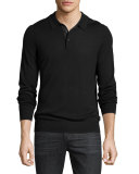 Long-Sleeve Merino Wool Polo Shirt