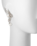 Rhodium-Plated Clip Earrings