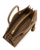 Sac de Jour Baby Grained Leather Satchel Bag, Beige