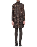 Gnu-Print Calf-Hair Coat, Date