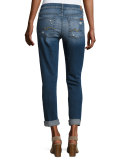 Josefina Relaxed-Fit Distressed Jeans, Blue