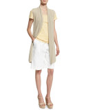 Rivington Pleated-Front Trouser Shorts, White