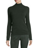 Wool-Blend Turtleneck Sweater, Fir