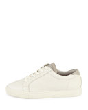 Leather Low-Top Sneaker, White