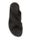 Logo-Web Slide Sandal, Black