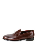 Calf Leather Classic Loafer, Brown